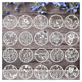 Round Style Wildflower Stencils Painting Template DIY Diaries and Notebooks Flower Drawing Stencils