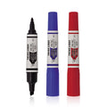 Custom Bullet Chisel Tip Double Head Marcador Permanente Oil Based Waterproof Permanent Marker Pen