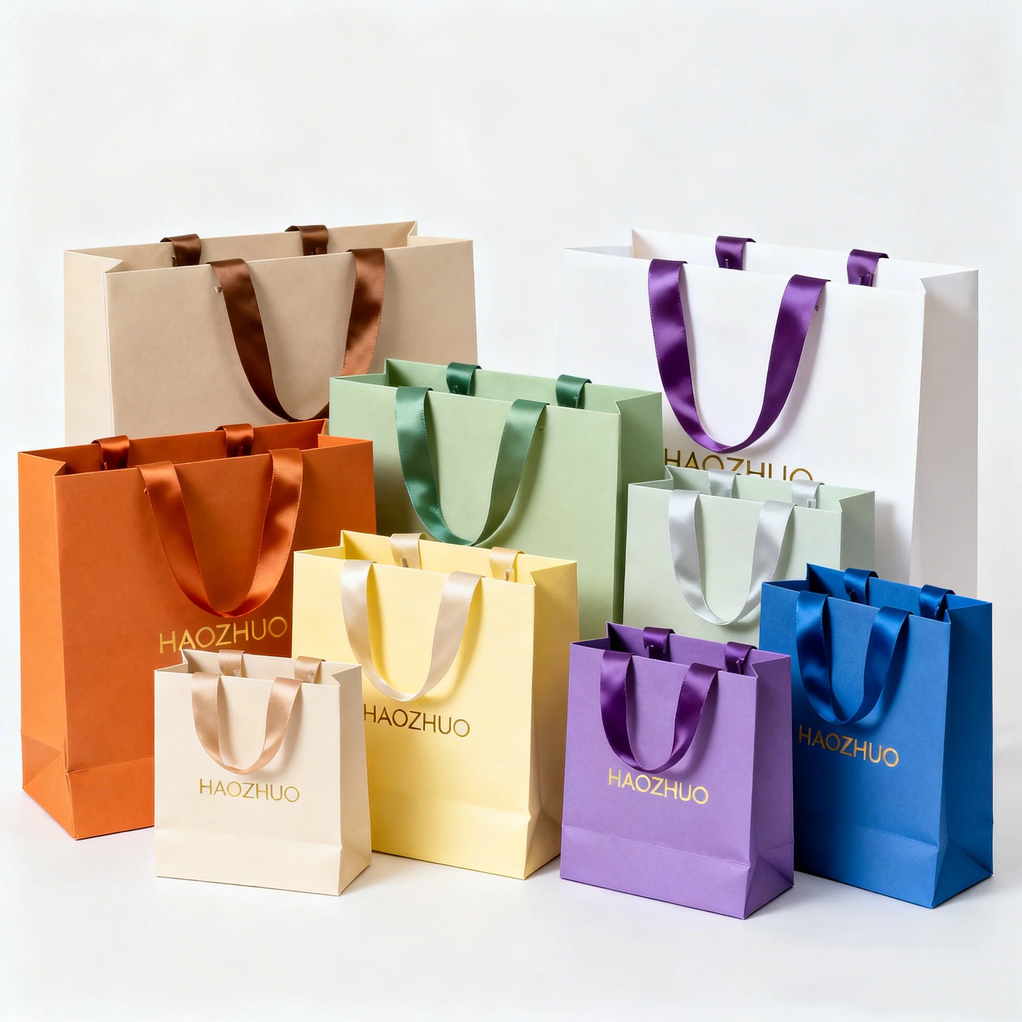 Embossing Screen Printing Socks Wigs Shampoo Mascara Toothpaste Lotion Lipstick Face Mask Paper Bags for Gift Shops