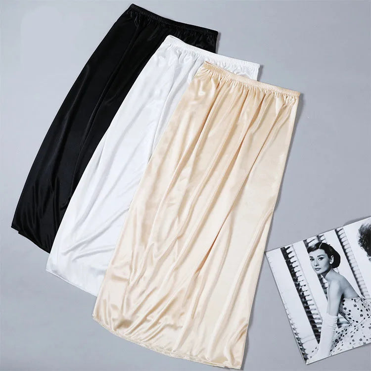 75cm Length Women Underskirt for Dress Ladies Thin Long Petticoat