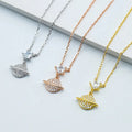 Fashionable Pure Silver Necklace Earth Pendant Fine Necklace Wholesale Jewelry