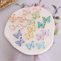 Personality Fine 925 Sterling Silver 18k Gold Non-fading Butterfly Stud Earrings for Women