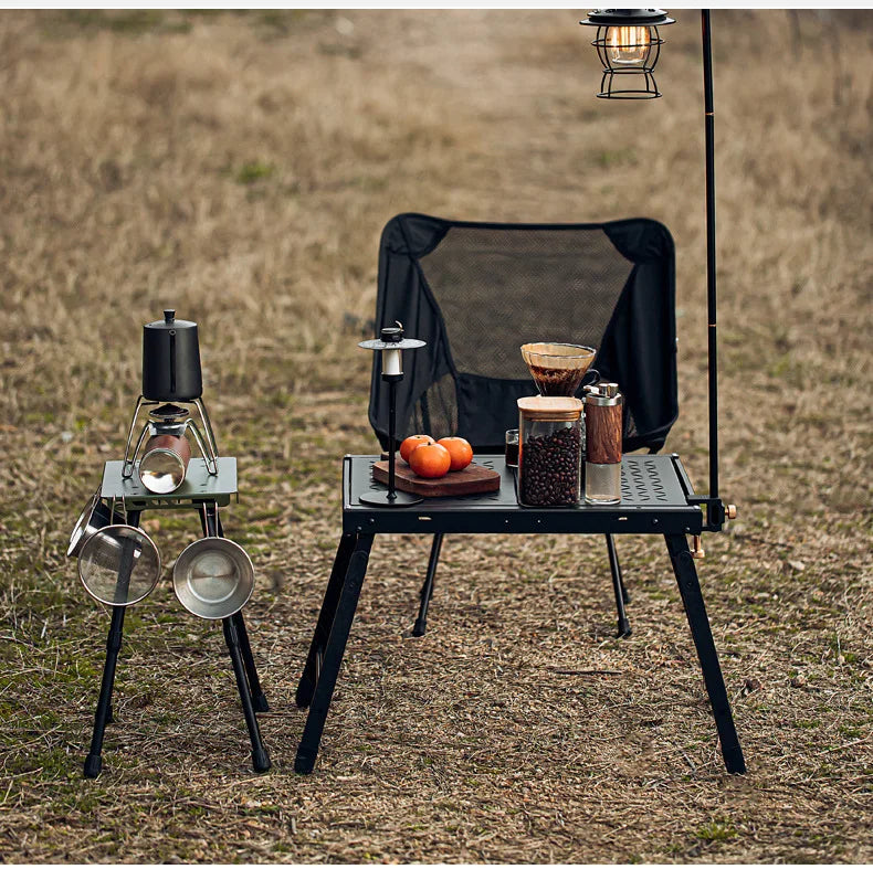 Portable Dual Backpack Tactical Table Stool Outdoor Fishing Road Trips Collapsible Easy Storage Dining Kitchen Use Storage Bag