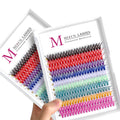 Wholesale Handmade Eyelash Cluster Faux Mink Eyelashes with Glitter Fluffy Luxury Colored CC/CD Curl