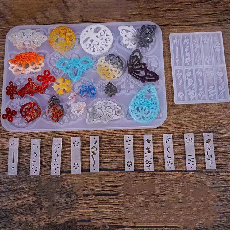 YS DIY China Style Ancient  Earrings Mold Keychain Eardrop Dangler Silicone Mould Resin Crafts Jewelry Wedding Plaster Tools