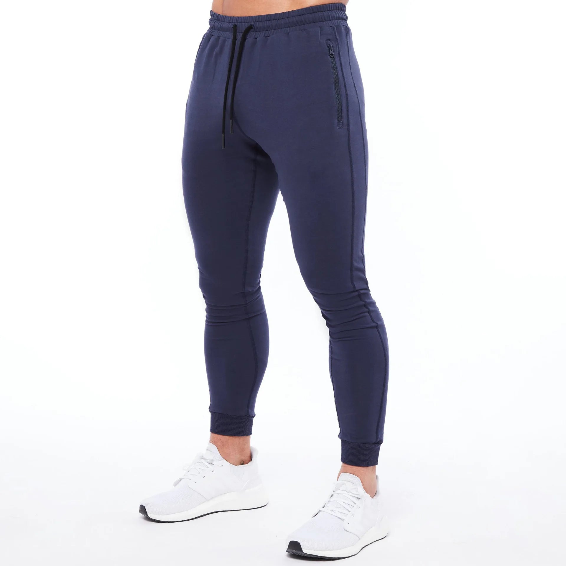 Mens Autumn Sportswear Jogging Running Gym Skinny Leg Anti-Bacterial Sweat-Wicking Quick Dry Heavyweight 220g Polyester/Cotton