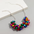 New Arrival Popular Holiday Colorful Mixed Metal Bells Choker Funny Designer Party Jewelry Christmas Necklace Gift for Women