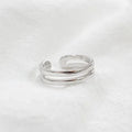 Double Layers Circles Jewelry Simple Style S925 Sterling Silver Ringent Adjustable Hot Selling Wholesale Rings for Women JAGL144