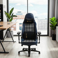 Ergonomic Racing Style Stainless Steel Gaming Chair High Back with Comfortable Armrests & Footrest Silla Gamer