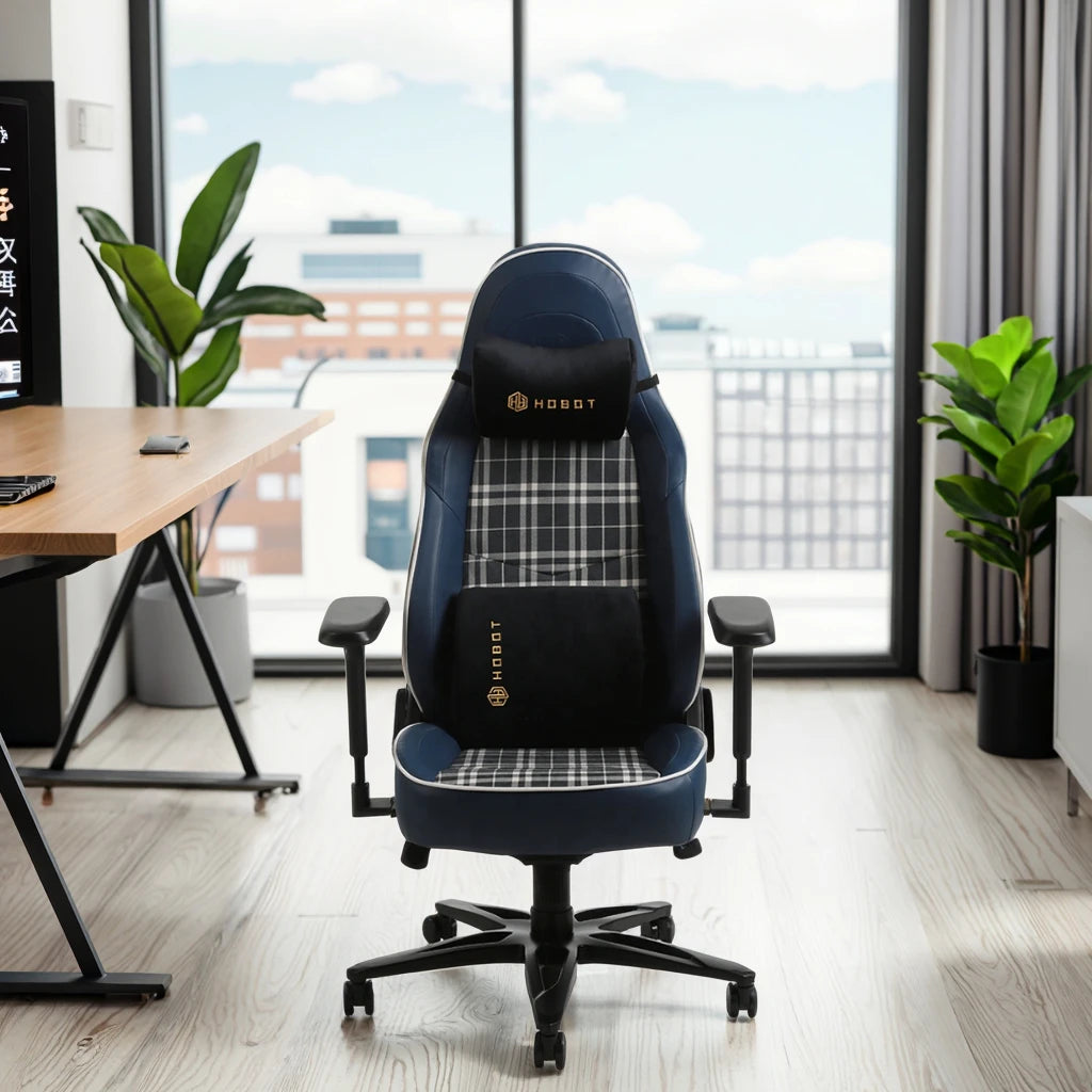 Ergonomic Racing Style Stainless Steel Gaming Chair High Back with Comfortable Armrests & Footrest Silla Gamer