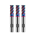 Azzkor TGP New Design Weldon Shank Milling Cutter Tool Hrc70 Blue Nano Coated CNC Lathe