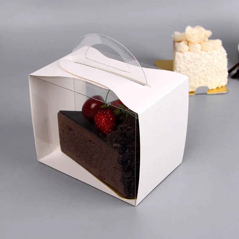 Handel Transparent Cake Box Mousse for Pastry Box Triangle Dessert Cake Box Custom LOGO