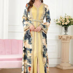 Wholesale Printed Middle East Marocai Dubai Arab Women Muslim Dress