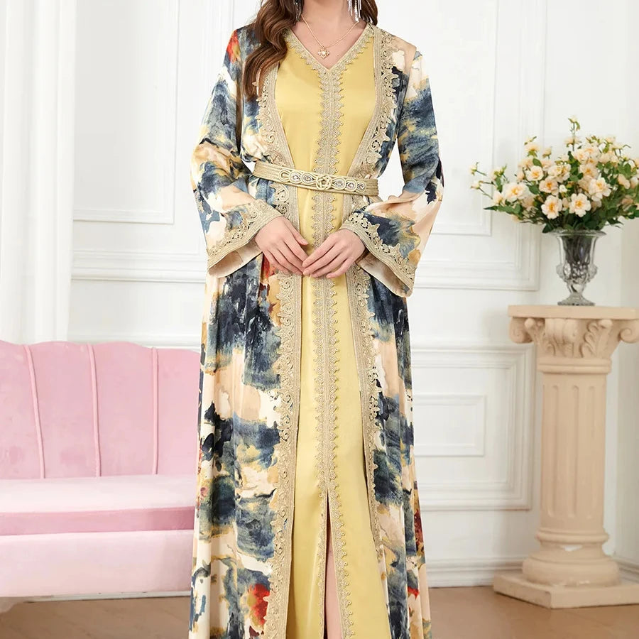 Wholesale Printed Middle East Marocai Dubai Arab Women Muslim Dress
