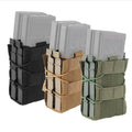 Tactical Open Top Molle Double Magazine Pouch 2 Layer Holder Belt Fast Attach Mag Carrier 5.56 Tactical Double Magazine Carrier
