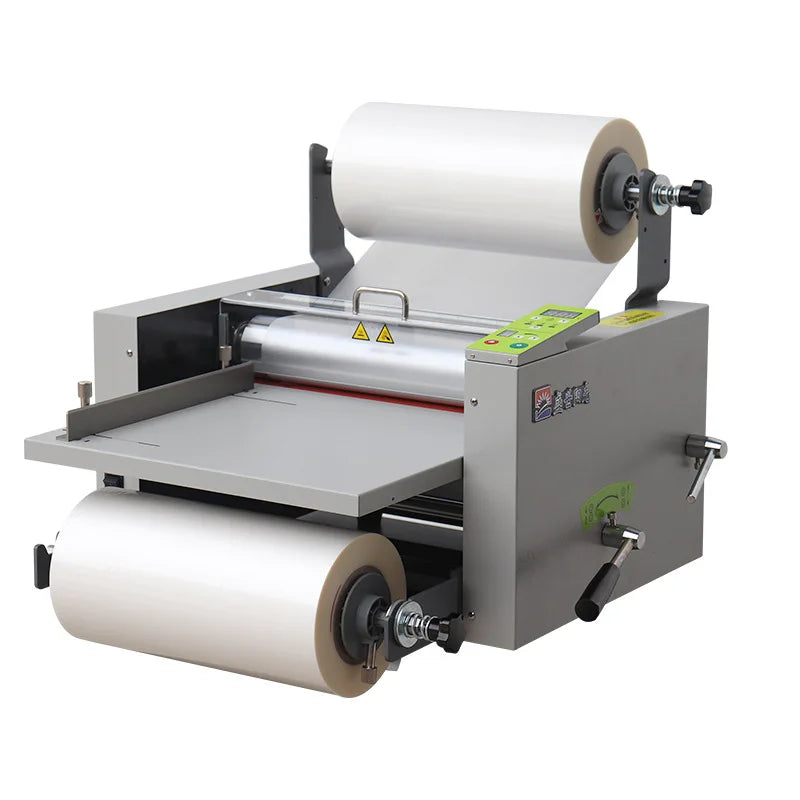 669XY Fully Automatic Large Steel Roller Laminating Machine A3 Hot and Cold Speed Adjustable for A5 A6 A4 Paper Sizes