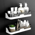 JAYA White Shampoo Shelf Bathroom Organizer Shelf Plastic Self Adhesive Bathroom Shelf Transparent Carton Modern Hotel