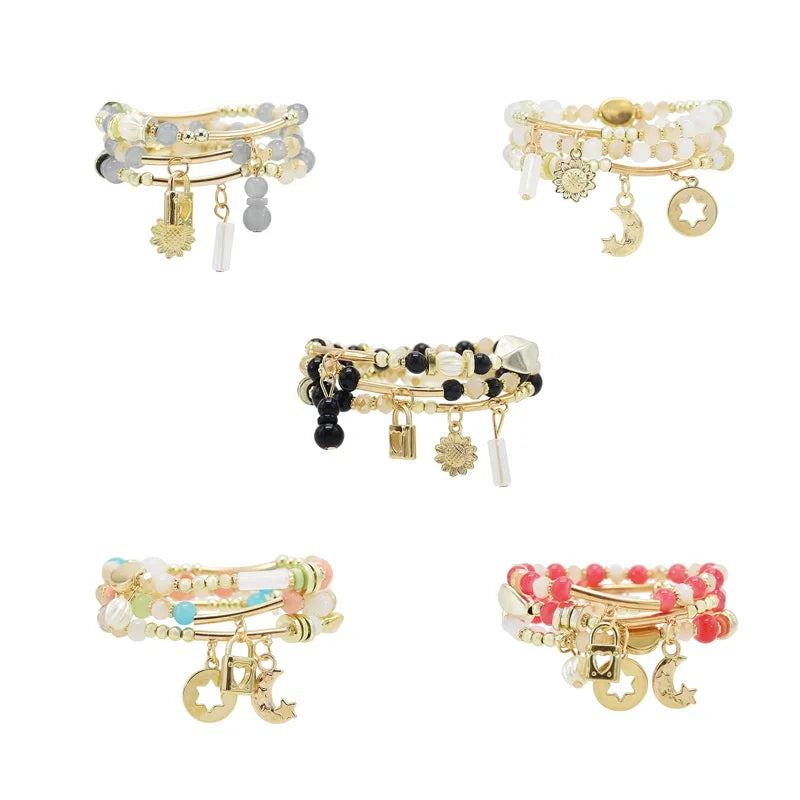 Fashion Bead Bracelet Sets Natural Stone Jewelry Making Healing Gemstone Yoga Buddha Amazonium Bracelet