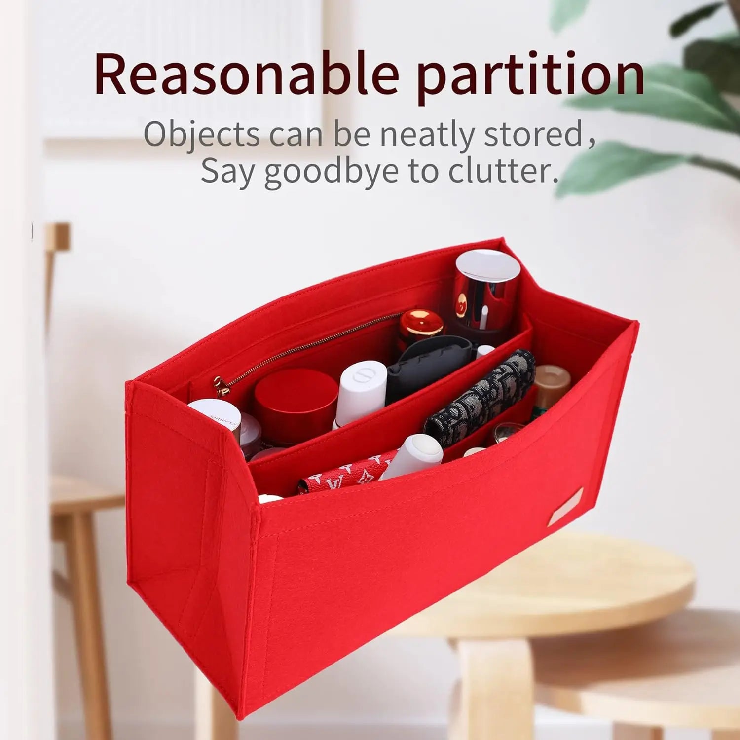 Tote Bag Insert For On The Go GM Handbag Inner Organizer