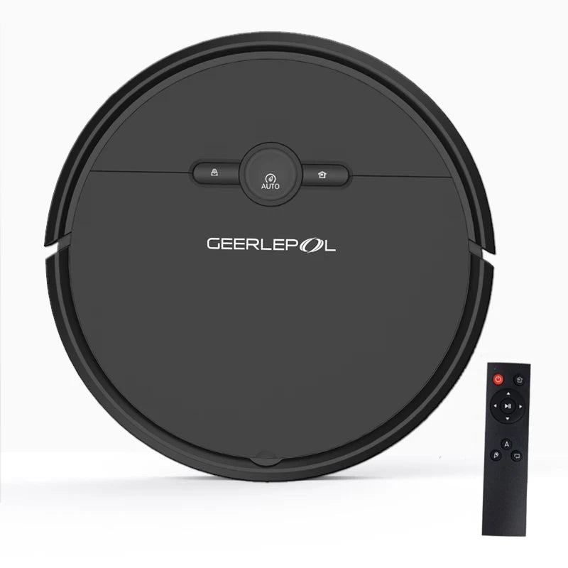 Geerlepol Slim Quiet Robot Vacuum Cleaner Wet Dry for Household Use Self-Charging Automatic Sweeper for Hard Floors Pet Hair