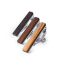 Luxury Wedding Birthday Gift Wooden Mens Tie Clip Custom Logo Print