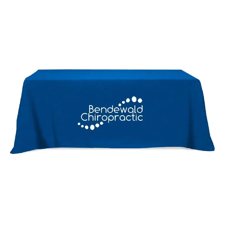 Factory Direct Custom Printed Table Cloths 6ft Fitted Table Cover 8ft Stretchable Tablecloth Polyester Table Cover