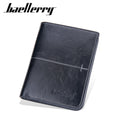 For Baellerry Retro Vintage Card Holder Slim Leather Zipper Short Wallet Polyester Lining OEM Vertical Money Clip Multi-Card Sto