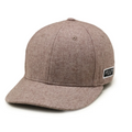 Custom Logo Side Woven Label 6 Panel Hat Plain Blank Mens Wool Baseball Cap