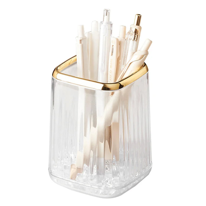 OWNSWING Makeup Brush Cup Holder Organizer for Vanity Pen Pencil Box Acrylic Clear Make up Brushes Holders Container