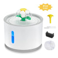 2.4L Stainless Steel Pet Cat Water Fountain USB Automatic Water Dispenser with LED Light Smart Drinking Feeder