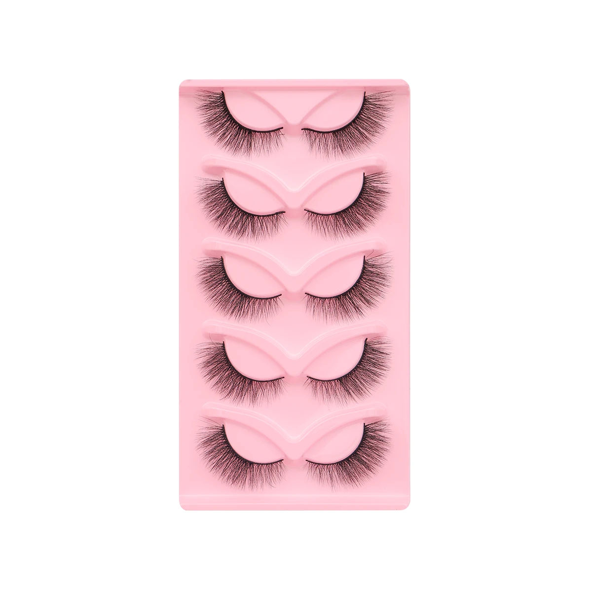 YEGZ-YJ-LN784 8mm Curled Synthetic Hair Eco-Friendly Vegan Domestic Chemical Fiber Full Strip Eyelashes Natural Eyelashes Strip