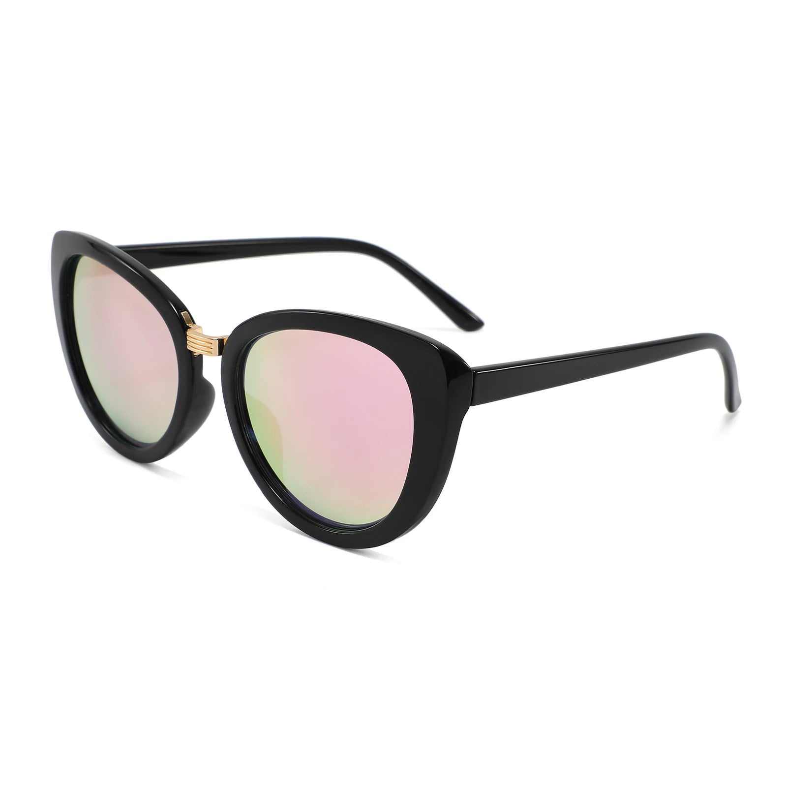 CONCHEN OEM Brand Vintage Sun Glasses Custom logo pink Mirror Lenses Fashion Ladies Sunglasses Women 2024