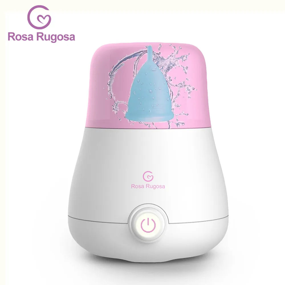 Rosa Rugosa Lady Cleaner Wash Steam Sterilizer Holder Reusable Set Steriliser Con Esterilizador Copa Menstrual Cup Steamer