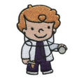 Wholesale Little Doctor Cartoon Embroidery Patch/Small Medical Theme Custom Embroidery Patches for Clothing Kids Patch