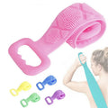 Wholesale Custom 4 Colors Silicone Bath Scrubber Long Body Belt for Men Women Bath Shower Daily Use