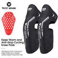 WEST BIKING Winter WIndproof Thermal Cycling Bicycle Knee Pads Leg Cover Anti-Drop Waterproof  Motorcycle Protective Pad
