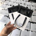Custom Logo Paper Drawer for Jewelry Packaging Cute Sliding Ring Earring Necklace Set Box with Square Shape and Handle