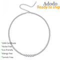 Custom Pass Diamond Tester Moissanite Necklace 925 Sterling Sliver Gradual Change Size Moissanite Tennis Link Chain Necklace