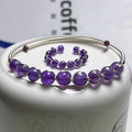 8mm Natural Gemstone Stone Elastic 8mm Round Beaded Bracelet and Rings for Women Men