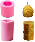 Bee Honeycomb Beehive Mold for Homemade Beeswax Soap Hand Lotion Bars Crayon Wax Melt Hives Candle Silicone Mold for Candle