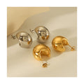 Customized Waterproof Hip Hop Jewelry Stainless Steel Womens 18K Gold Plated Fashion Hollow Chunky Stud Earrings