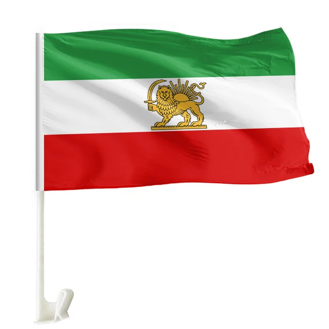 Factory Direct Selling Polyester National Iranian Car Flag Iran Used on the Car lion Flag