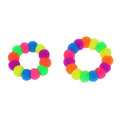 SC Tiktok Hot Kids Stress Relief Toy Bracelets Rainbow Color Elastic Rope Bracelet Soft TPR Glue Pom Pom Fidget Bracelets Toys