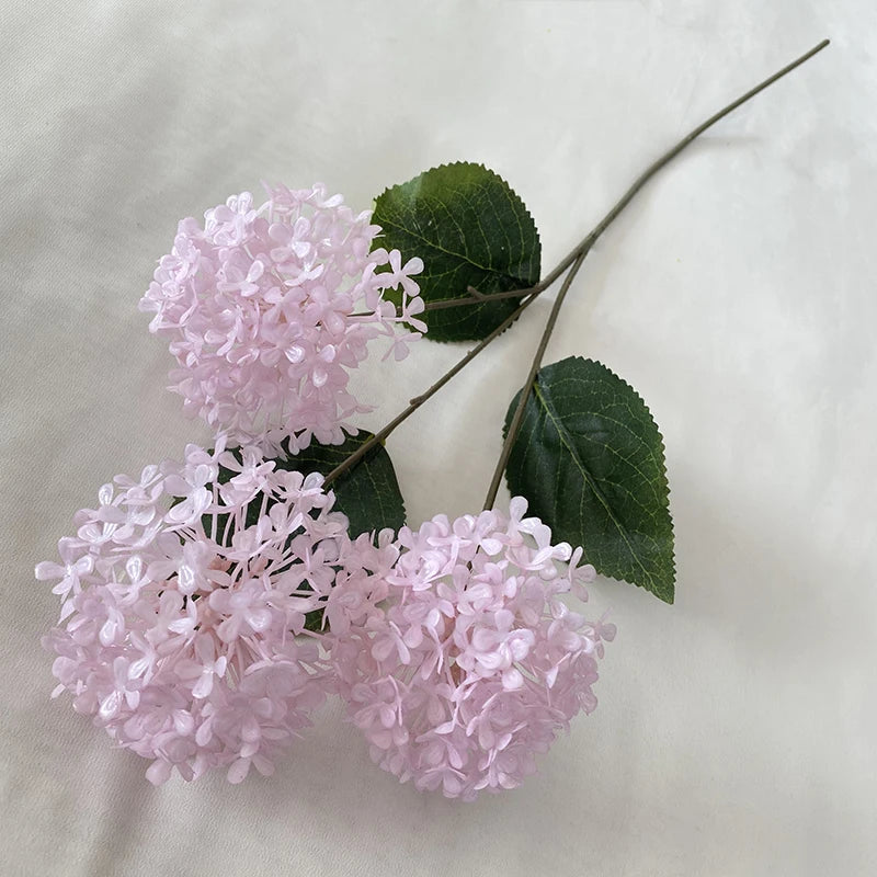 Modern -Pink Style Artificial Flower Decoration Mariage Wood Hydrangeas