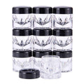Travel Sample Packaging clear Plastic Small Crystal Diamond Cosmetic Jar