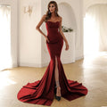 New Design Padded Stretch Mermaid Zipper Evening Party Maxi Club Dress Women Prom Wedding Dress