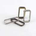 Meetee YK030 Pin Rotating Parts Rectangle Belt Ring for Men Square Ring Buckle Alloy Alloy Adjustable Belt Buckles