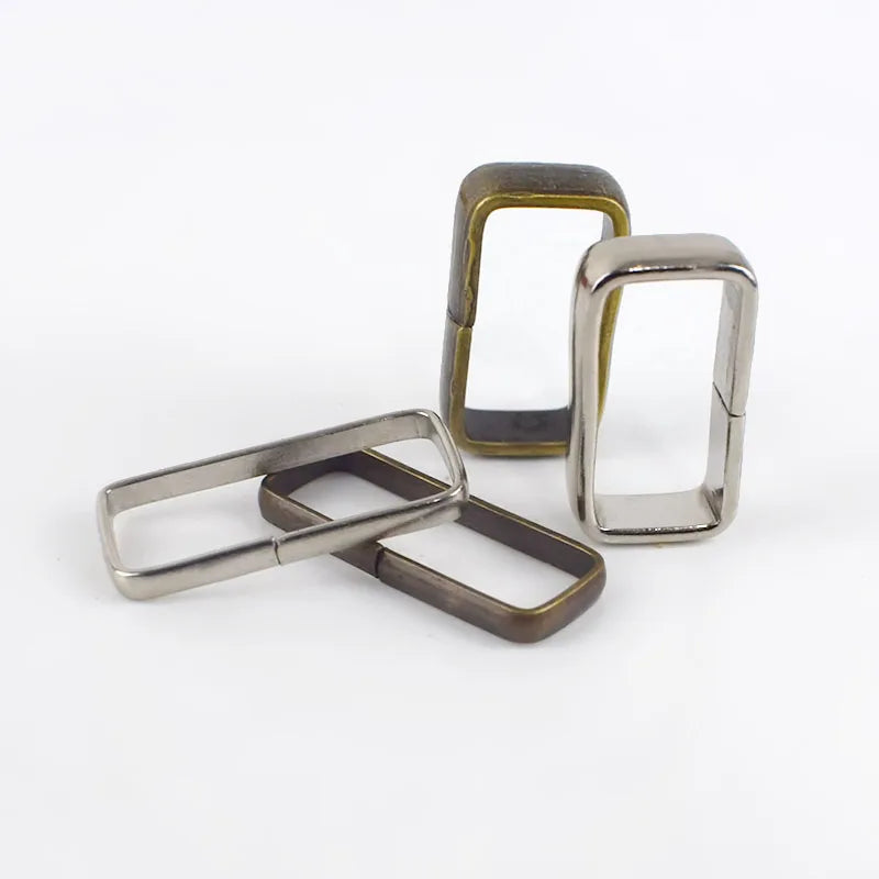 Meetee YK030 Pin Rotating Parts Rectangle Belt Ring for Men Square Ring Buckle Alloy Alloy Adjustable Belt Buckles