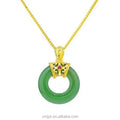 Brass Gold-Plated Necklace Imitation Jin'an Chalcedony Safety Jewelry Pendant Exquisite Craft Women's Accessories