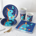 Pafu Dinosaur Birthday Party Supplies Paper Plates and Napkins Cups Sets for Kids Boys Dino Birthday Party Decorations
